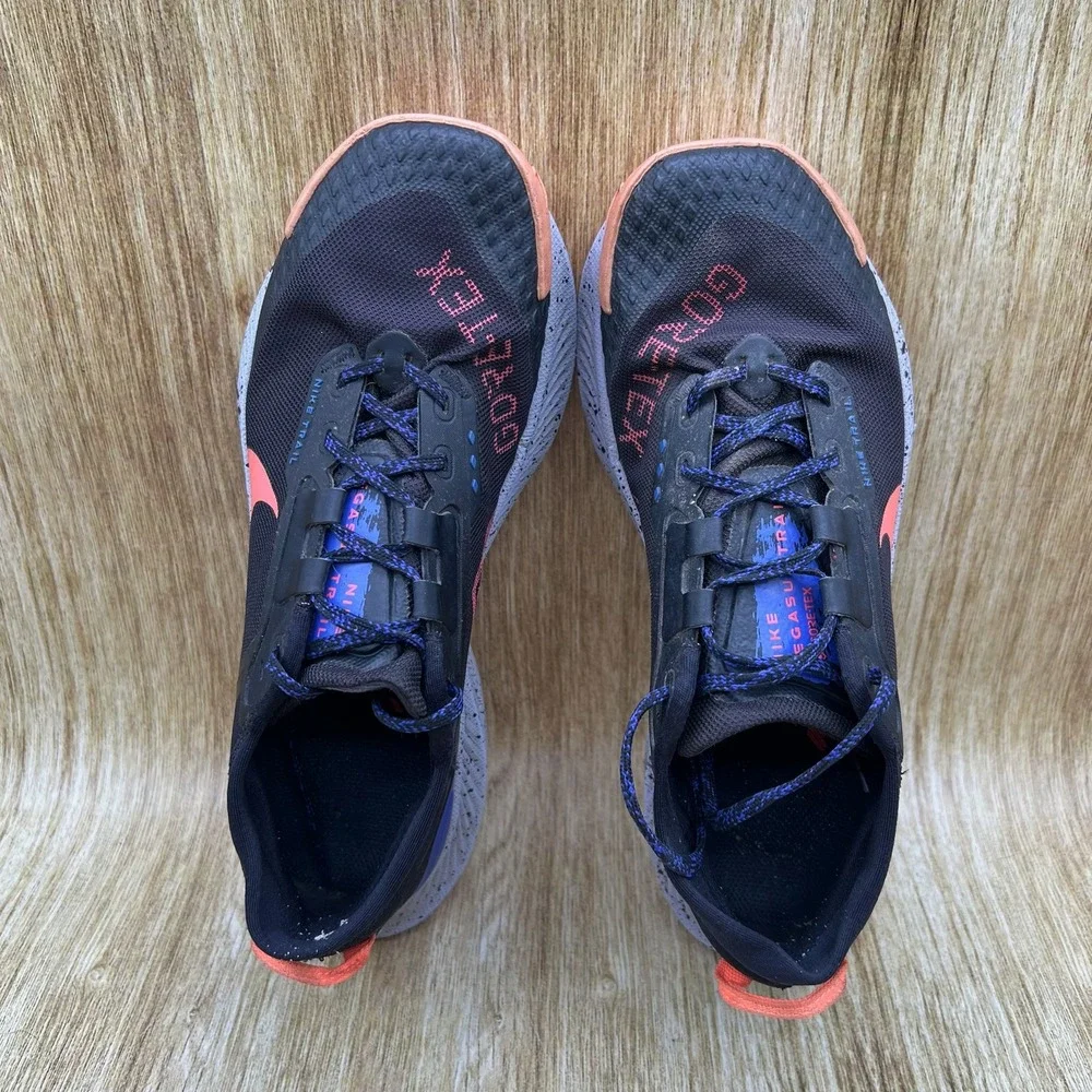 Nike Pegasus Trail 3 Gore-tex Women's Size 9 Black Lapis Bright Mango DC8794-002
